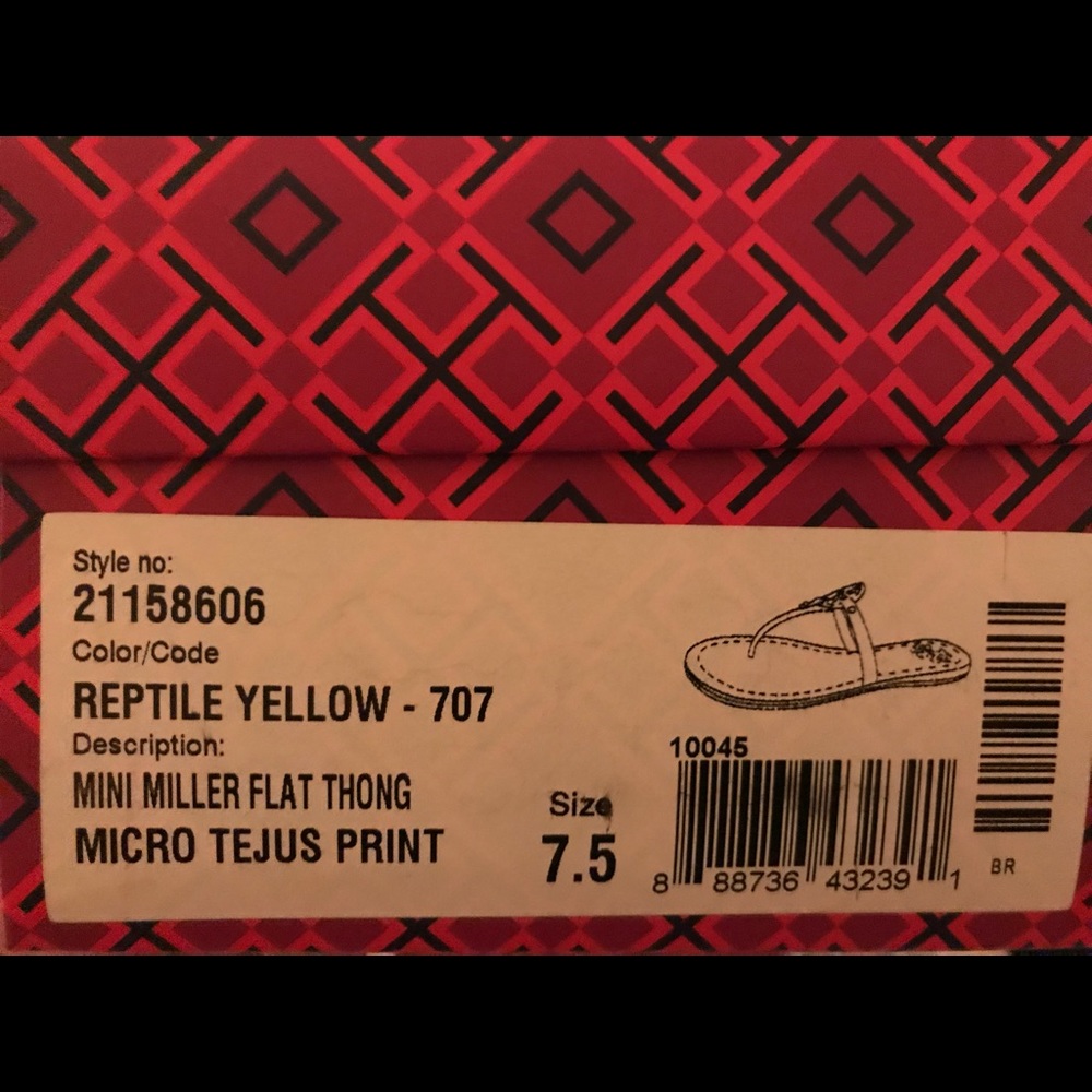 Tory Burch- Mini Miller Flat thong reptile